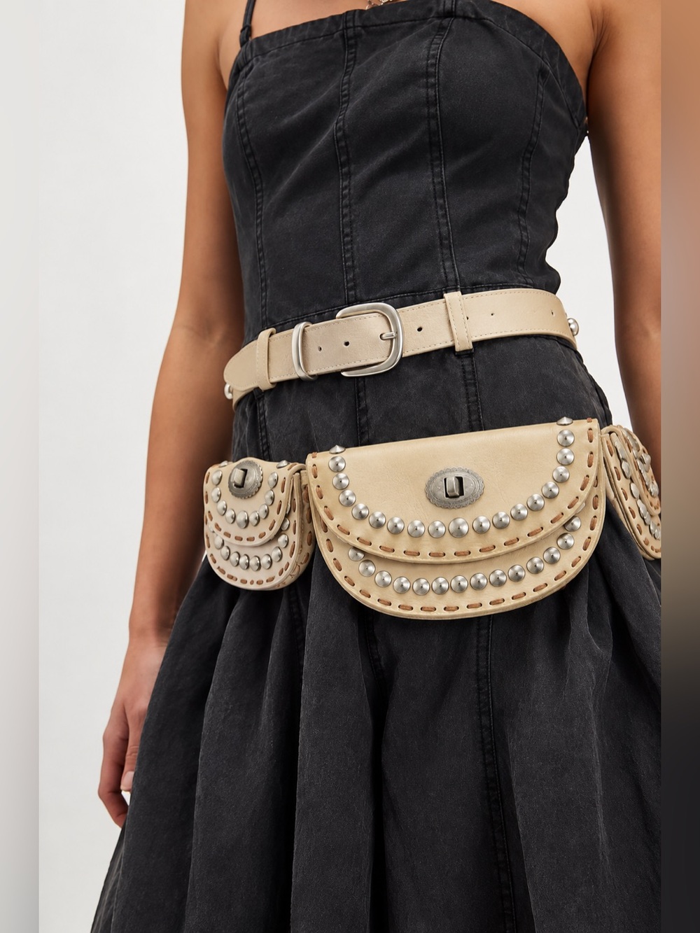 Free People Lucky Stars Pocket Belt Size S/M